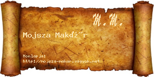Mojsza Makár névjegykártya